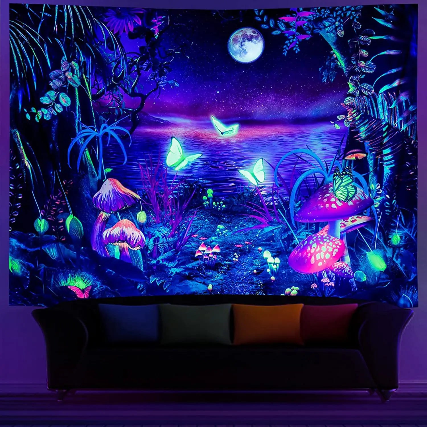 UV Fluorescent Tapestry