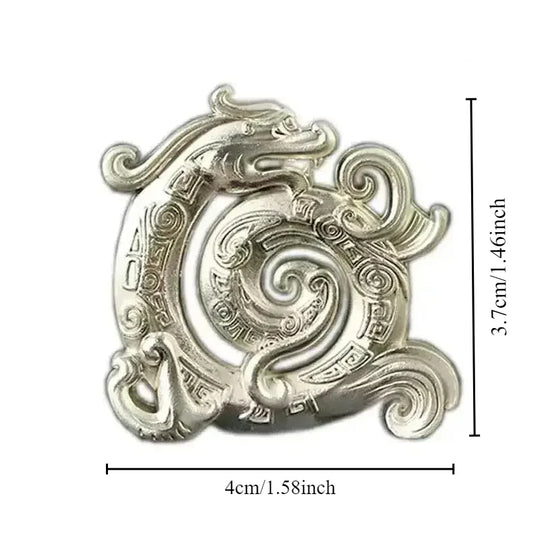 Silver snail incense holder with spiral motif, small incense stand for desk or altar.