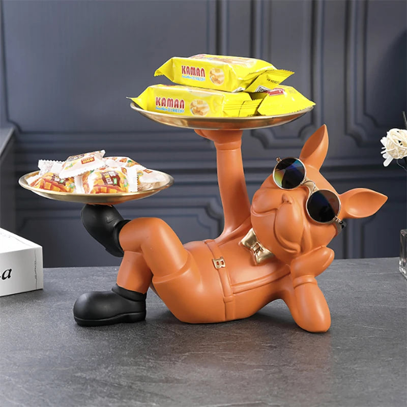 Bulldog Figurines Tray