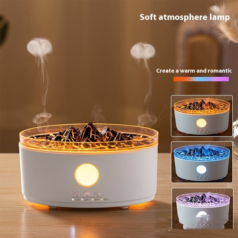 VolcanoMist Essential Oil Diffuser with Soft LED Ambient Lamp – Color Glow Options