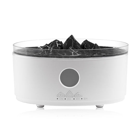 VolcanoMist Aroma Diffuser in Matte White – LED Circle and Button Controls